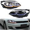 xunder Fari a LED per Volkswagen VW Golf VII Golf MK7 TSI TDI 2012-2017 E-Mark Blue Line Gruppo lampade anteriori [Non adatto per GTI/R/GTD]