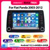 ESSGOO 7 "Android 15 Carplay 4 + 64GB Radio Multimedia DAB + Per Fiat Panda 2003 2004 2005 2006 2007-2012 Auto Video Stereo Navigazione SWC