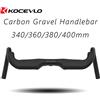 kocevlo Manubrio KOCEVLO in carbonio per bici da corsa/gravel, leggero e curvo, con cavi interni, 340/360/380/400/420mm