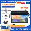 NONE Batteria LiFePo4 12V 24V 100Ah 150Ah 200Ah 300Ah 350Ah con BMS integrato, pacco batterie al litio ferro fosfato per camper, golf cart, accumulo solare