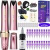 MAST TATTOO Mast P60 Macchina per Trucco Permanente Completa con Kit Senza Fili Batteria Pen 2,2 mm - 3,2 mm 5 Movimenti Portatile Leggera con 20 Aghi Professionali