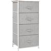 HOMCOM Comò HOMCOM in tessuto per mobili contenitori, 4 cassetti, chiffoniera dim. Sole. Telaio in metallo 45L x 30l x 92H cm