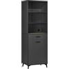 HOMCOM Mobile buffet dispensa da cucina cm per cucina soggiorno bagno design industriale - parti in metallo No