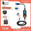 feyree Caricatore EV Portatile Feyree Wallbox Tipo 2 7KW 32A Monofase con Cavo da 5m e Presa CEE, Box di Ricarica EVSE per Auto Elettriche