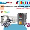 NONE 【EU STOCK】Motore mandrino raffreddato ad acqua impermeabile 2.2KW 220V ER20 per metallo e pietra e inverter HY VFD 220V per fresatrice CNC