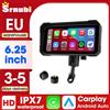 srnubi GPS da 6,25 pollici per moto, schermo Carplay impermeabile IP67, navigazione digitale portatile per cruscotto moto, Android Auto, doppio BT
