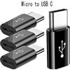 NONE Adattatore Micro/USB C femmina a USB C/Micro maschio, convertitore OTG, connettore Micro-B a USB-C, adattatore per cavo di ricarica, accessori per telefono