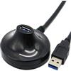 AXONUS Cavo di Prolunga USB 3.0 da 1m/1,5m 5Gbps Maschio a Femmina con Base, Cavo di Prolunga USB con Base, Cavo Dati USB 3.0