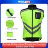 WOSAWE Gilet Moto Airbag Antivento Estivo Tinta Unita BL208 in Poliestere per Ciclismo e Motociclismo - Modello Berserk