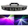 DJBY Proiettore Laser a 6 Lenti a Forma di Ventaglio, Scansione a Colori Completi, DMX512 RGB 3 in 1, Effetto Laser per Palcoscenico, DJ, Discoteca, Feste e Pista da Ballo