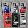 NONE Custodia Morbida Nera con Motivo Auto Sportive Giapponesi Semplici per Xiaomi Redmi Note 12 13 14 15 Pro Plus 11 12S 11S 11T 10 4G