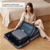 YONSLY Set di Valigie Espandibili YONSLY 4 Pezzi 16/20/24/28 Pollici con Serratura TSA e 4 Ruote Silenziose a 360° ° Valigia Minimalista con Rete a Rullo e Impugnatura in Gomma Morbida per Vacanze e Viaggi