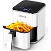 deime Friggitrice ad Aria DEIME 2.5L, Mini Friggitrice ad Aria per 2 Persone, Friggitrice Compatta ad Aria Calda, Schermo Touch LED Digitale, Cestello Antiaderente Lavabile in Lavastoviglie
