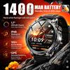 GUHUAVMI Nuovo Smartwatch da Uomo con Batteria Grande da 1400mAh, GPS per Esterni, Torcia, Impermeabile IP68, Chiamate Bluetooth, Display AMOLED, Orologio Sportivo Militare