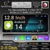 NONE Schermo Radio Android 14 da 12.8" 2400*900 con Carplay Wireless e Android Auto per Mercedes Benz GLA/CLA/G/A Classe W176 X156 C117 W463, Multimedia Auto con WiFi 4G LTE