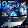 NONE Laptop da 14.1 Pollici con Intel Core i9 10980HK, Windows 11 Pro, 32GB DDR4, 2TB SSD, PC da Gaming e Ufficio, Notebook Portatile per Gamer