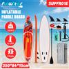 funwater Tavola da Paddle Gonfiabile Funwater, Stand Up Paddle Board Super Grande Antiscivolo, Completa di Accessori per Yoga in Acqua, Fitness, Pesca e Viaggi in Famiglia, Adatta per Laghi e Spiagge, Lunga