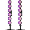 NONE 2 Pezzi Luci Retrò 6LED 300W RGB COB Lineari Vintage, Proiettore di Effetti Luminosi per Palcoscenico, Discoteca, Feste, Concerti, Matrimoni, Teatro
