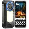 Blackview ROCK 5 Smartphone Robusto, Android 16, 48GB(12+36) RAM+256GB ROM, Display 6.78" 2.4K, Batteria 20000mAh, Ricarica Rapida 33W, Fotocamera 108MP, NFC, Impronta Digitale, Lanterna da Campeggio,