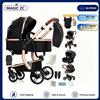 Oubeauou Passeggino 3 in 1 per neonati, passeggino leggero per neonati, passeggino da viaggio 3 in 1, passeggino a quattro ruote per neonati, carrozzina leggera per neonati, carrello per neonati