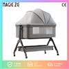 Magic ZC（母婴） Culla Co-Sleeper 3-in-1 per Neonati, con Pannello Laterale Rimovibile, Altezza Regolabile, Culla Traspirante in Rete con Ruote Girevoli Bloccabili, Modalità Culla Anti-Reflusso Inclinabile