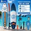 WNOVA Tavola da Stand Up Paddle Gonfiabile 335x86x15cm, Carico Massimo 190KG, Tavola SUP Larga per 2-3 Persone con Pagaia Regolabile, Pompa, 3 Pinne, Leash, Zaino e Borsa Impermeabile per Telefono,