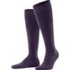 FALKE Airport M Kh lana cotone al ginocchio tinta unita 1 paio, Calzini lunghi Uomo, Blu Wine Berry 8860, 45-46