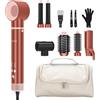 PARWIN PRO BEAUTY 7 in 1 MaxAIR 2.0 Multi-Styler Set automatico a doppia tensione, ferro arricciacapelli autoavvolgente, piastra, 110,000 RPM asciugacapelli, spazzola volumizzante, Edizione regalo, Amber Silk