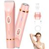 Mineup Rasoio Elettrico Donna, 2 in 1 Rasoio Intimo Ed Elettrico Per Donne, Rasoio Elettrico Da Donna, Ricaricabile Epilatore Elettrico Donna, Depilatore Corpo Per Corpo Ascelle Bikini