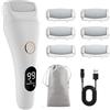 Banral Rimozione calli elettrico per rimuovere i calli - Elettrico Callus Remover con 3 Gear, lima impermeabile per talloni screpolati, rimozione calli (bianco-6)
