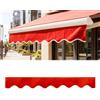 Generico Mantovana Ondulata di Ricambio per Tenda da Sole Retrattile, Tenda da Sole Esterna Falda Anteriore di Ricambio per Finestre E Porte, Tela Sostitutiva In Poliestere(Rosso,L310cmxH20cm)