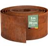 UNUS Bordo per prato in acciaio Corten, 5 m x 20 cm, flessibile per aiuola, griglia