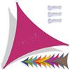 QIAQ Tenda A Vela Triangolare Impermeabile, Vela Ombreggiante Parasole Protezione Raggi UV per Giardino Esterno Terrazza (4x4x4m,Rosa)