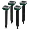 Skibiles Scaccia Talpe Solare 4 Pezzi, Batteria Ricaricabile da 600mAh, Ultrasuoni Repellente Impermeabile per Talpe, Topi, Serpenti e Gopher, Efficace fino a 360 m², Ideale per Giardini, Prati e Aree Esterne
