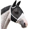 FainFun maschera antimosche cavallo taglia cob, maschera per cavalli con orecchie