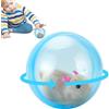 Generico Giocattolo Criceto Rotolante - Palla Per Criceto 12,5cm | Giocattolo Elettrico Con Animaletto In Peluche PP Dentro Sfera Trasparente Mobile - Gioco Interattivo | Gatti Cani Bambini 5+