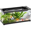 Generico Acquario da tavolo - Acquario da tavolo silenzioso, kit per acquario a LED d'acqua | acquario per pesci Betta in acrilico con luci a LED e filtro a parete posteriore, acquario con base a