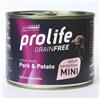 Generico PROLIFE Cane Grain Free Adult Sensitive Pork & Potato - Mini | alimento umido completo per cani adulti sensibili di taglia piccola, prodotto senza cereali, 12 lattine da 200 grammi.