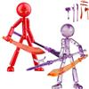 Generico Action Figure Snodabili, Set Di Action Figure Da Collezione, Con Articolazioni Multiple, Bambole Meccaniche A Corpo Intero, Pupazzi A Bastone Snodabili E Staccabili (2 pezzi-G)
