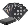 SWINILAYA Carte da Poker - Nero Carte da Gioco Plastiche per Blackjack, Texas Hold'em, Bridge e Magia