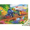 RMMERPCVREFE Treno a Vapore Paesaggio Montano Puzzle 1000 Pezzi Carta per Adulti Natura Colorata Gioco di Puzzle 1000 Pezzi Relax Famiglia Regalo 52x38cm/1000pcs