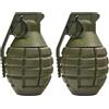 Gunyoo CS Granate Giocattoli Granate tattiche a mano in plastica Airsoft Rival Battle Game Ricarica giocattolo per gioco CS all'aperto Cosplay Puntelli regalo 14+ (M26A2-Green)