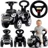 sun baby Macchinina Cavalcabile per Bambini Go Go Fassion, Macchina a spinta da 12 mesi, effetti sonori, sedile e ruote in plastica, protezione antiribaltamento (Nero)