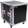 Gator Cases GTOUR Standard & Shallow Racks ATA Flight Case in legno, 12U, profondità 17, con rotelle, G-TOUR 12U CAST