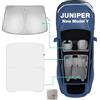 BestEvMod 3 parasole per parabrezza e tettuccio, compatibili con Tesla New Model Y Juniper 2025, accessori pieghevoli per protezione dal calore e dai raggi UV, accessori con custodia (tetto+parabrezza