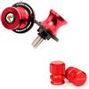 CADMFQKBX Compatibile con CBR 600RR 2024 2025 CBR600RR CBR 600RR 2004-2022 2023 Accessori for moto CNC Vite di supporto M8 Bobine forcellone Slider(1 Set-Red)