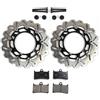Konerstone Arashi Kit dischi e pastiglie per freni anteriori per Ya.ma.ha XP T-MAX TMAX 530 2012-2015 Accessori di ricambio Nero