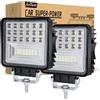 antom 2 Pcs Fari da Lavoro Faretto Led Quadrato 126W Faretti di Profondità Supplementari a Led per Trattore, Barca, Camper, Pick Up, Fuoristrada, Gokart