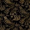 VaryPaper Carta da Parati Adesiva Muro Floreale v Uccellini 44.5cmx200cm Carta Adesiva per Mobili Vintage Pellicola Adesiva Nera Oro Carta Adesiva per Pareti Soggiorno Camera Letto Armadi Cassetti
