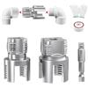 KAFUWELL Filiera per Filettatura per Tubi PVC, Filettatrice per Tubi Idraulici 1/2 3/4, Utensili per Filettatura Interno ed Esterno Integrato, Maschi per Filettatura, con Guanti e Nastro Sigillante